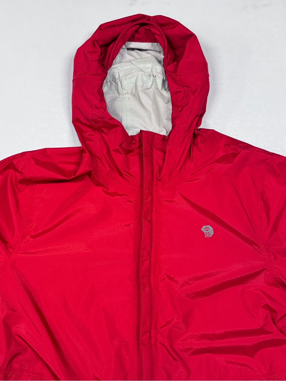 Mountain Hardwear Men’s Large Red Rain Jacket Full Zip With Hood - Picture 3 of 7